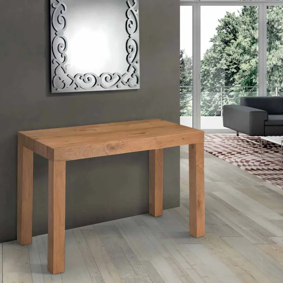 Extendable Console Table in Veneered Wood Made in Italy - Gordito Viadurini