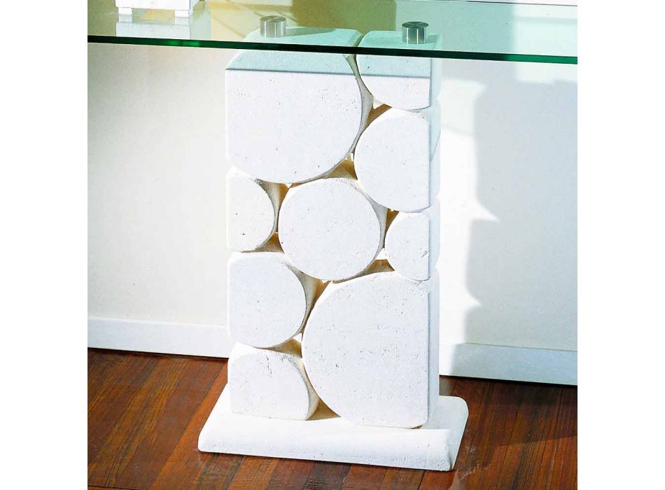 Contemporary Hosios contemporary design stone and crystal table Viadurini
