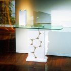 Contemporary Hosios contemporary design stone and crystal table Viadurini
