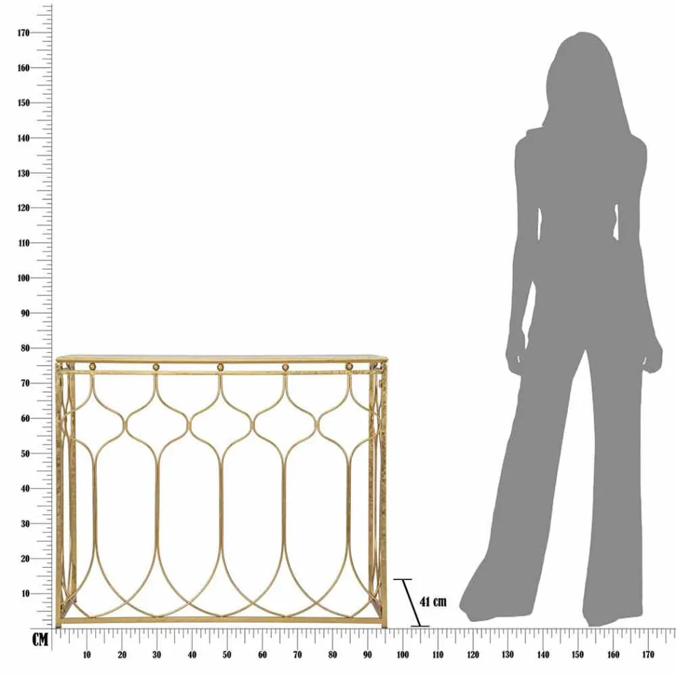 Modern Design Rectangular Iron Console Table - Karine Viadurini