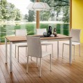 Extendable Kitchen Table Up to 240 cm Wood Effect Made in Italy - Maltese