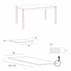 Extendable Kitchen Table Up to 240 cm Wood Effect Made in Italy - Maltese Viadurini