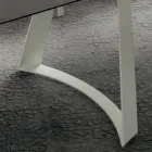 Extendable Kitchen Table Up to 280 cm Marble Effect Made in Italy - Pinocchio Viadurini