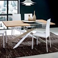 Extendable Kitchen Table Up to 280 cm in Wood Made in Italy - Carlino