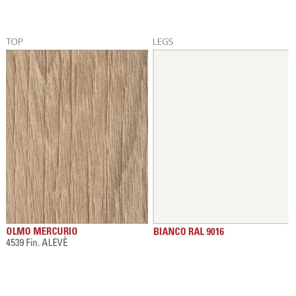 Kitchen Table in HPL with Fine Made in Italy Metal Base - Pinocchio Viadurini