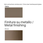 300 cm Glass Table with Metal Base, Made in Italy Design - Lunaria Viadurini