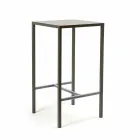Outdoor Painted Metal Square Bar Table Made in Italy - Fada Viadurini