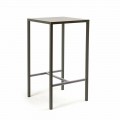 Outdoor Painted Metal Square Bar Table Made in Italy - Fada