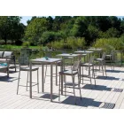 Square Bar Table in Painted Metal Made in Italy - Cuba Viadurini