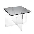 Design Coffee Table in Transparent or Smoked Plexiglass - Draco