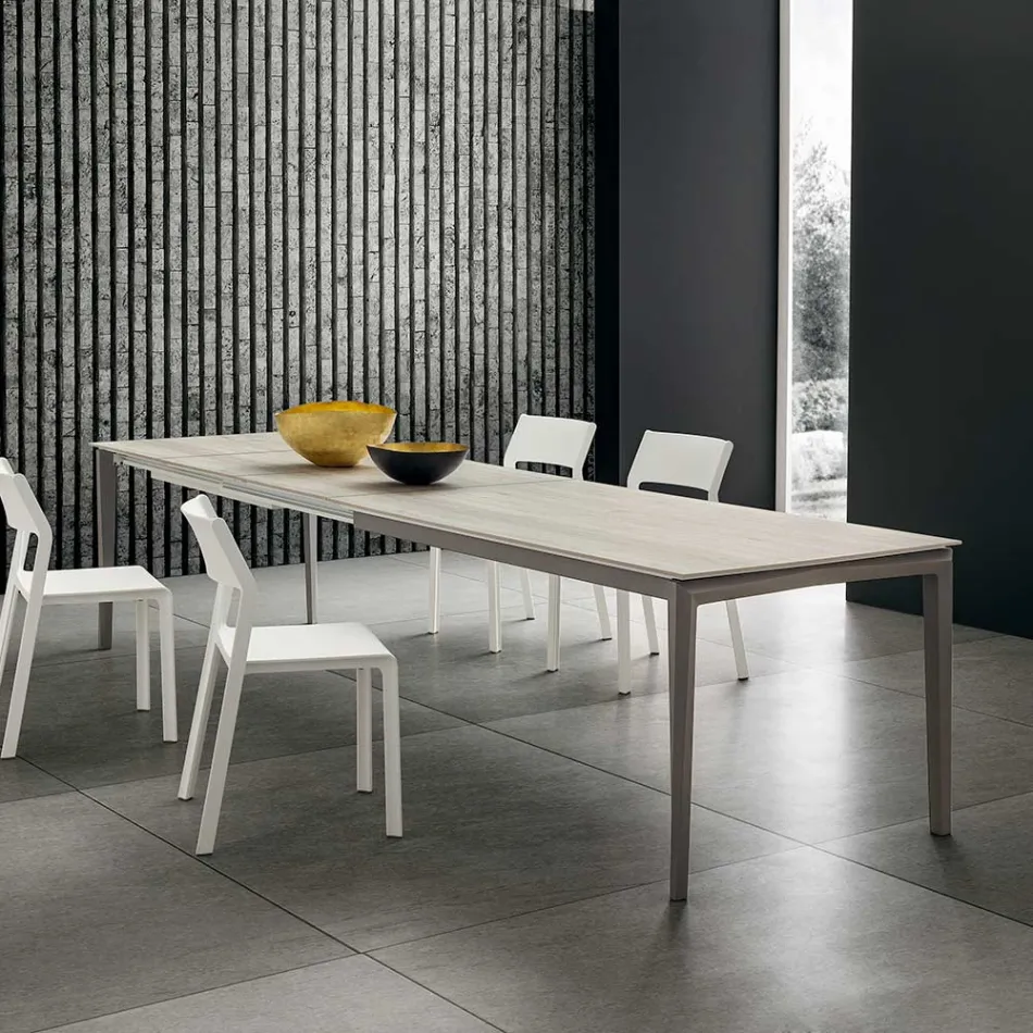 Extendable Kitchen Table up to 240 cm in Hpl Made in Italy - Fantastic Viadurini