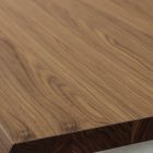 Fixed Metal Kitchen Table and Wooden Top Made in Italy - Bastiano Viadurini