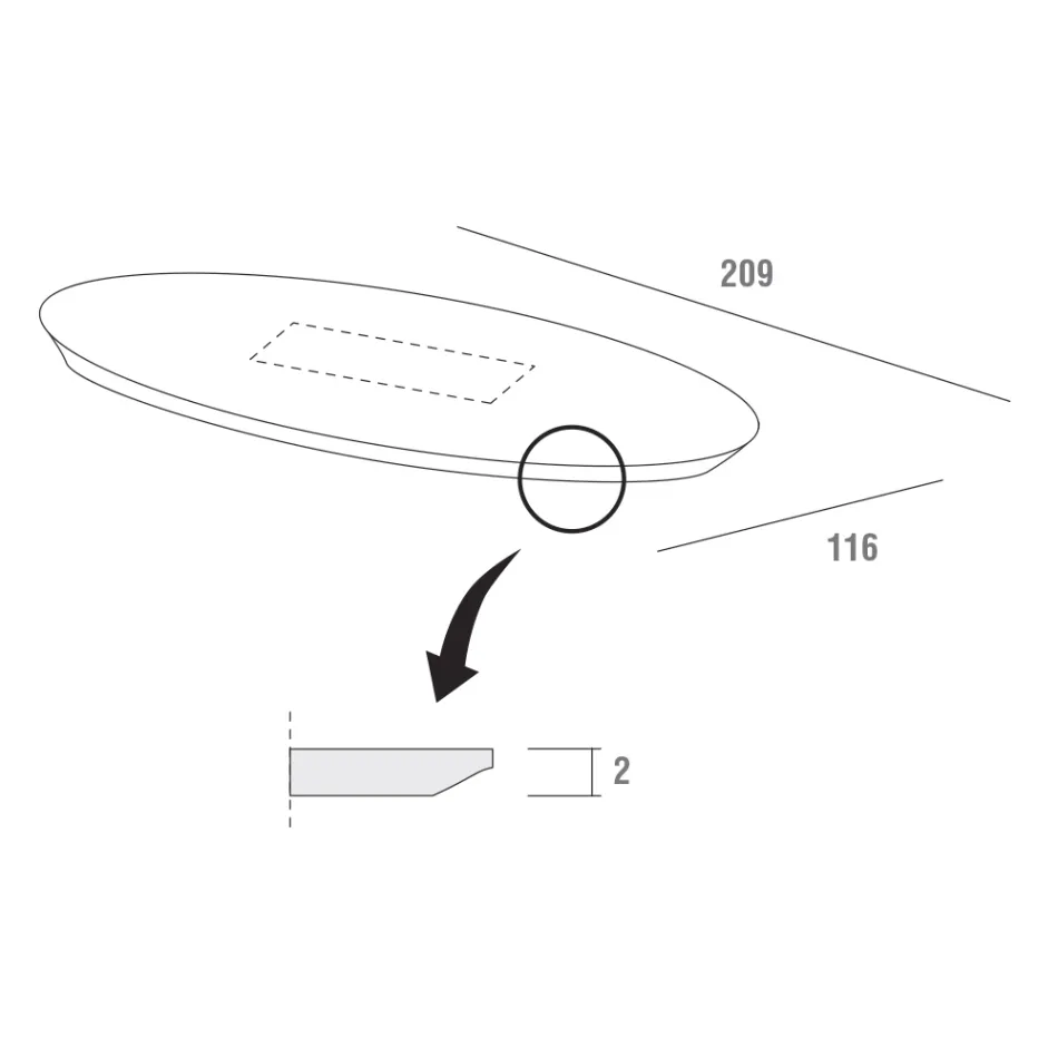 Kitchen Table in Fenix and Lacquered Synthetic Marble Made in Italy - Brontolo Viadurini