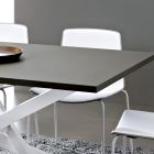 Kitchen Table in Fenix and White Metal of Quality Made in Italy - Carlino Viadurini