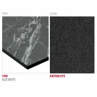 Hpl Kitchen Table with Anthracite Metal Base Made in Italy - Aresto Viadurini