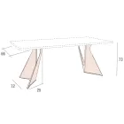 Kitchen Table in Wood and Metal Made in Italy, High Quality - Dotto Viadurini