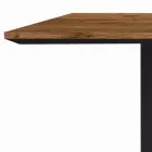 Solid Wood Kitchen Table and Iron Legs Made in Italy - Pegasus Viadurini
