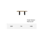 Kitchen Table in Solid Wood and Iron Legs Made in Italy - Pegasus Viadurini
