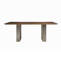 Solid Wood Kitchen Table and Iron Legs Made in Italy - Pegasus