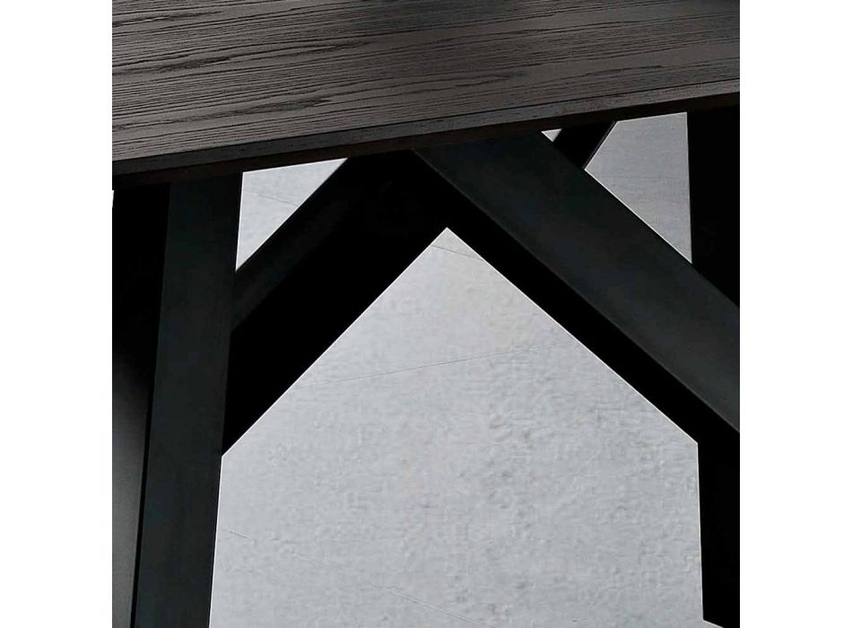 Kitchen table in MDF and metal made in Italy, Wilmer Viadurini