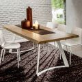 High Quality Debarked Wood Kitchen Table Made in Italy - Pinocchio