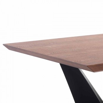 Modern Design Kitchen Table in MDF and Metal, Helene