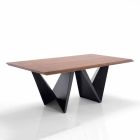 Modern Design Kitchen Table in MDF and Metal, Helene Viadurini