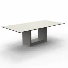 Outdoor table 200x100 cm Vela by Vondom, in polyethylene resin Viadurini