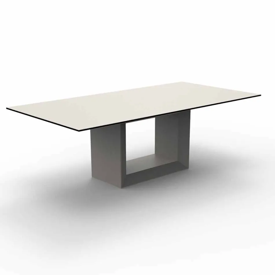 Outdoor table 200x100 cm Vela by Vondom, in polyethylene resin Viadurini