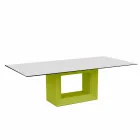 Outdoor table 200x100 cm Vela by Vondom, in polyethylene resin Viadurini