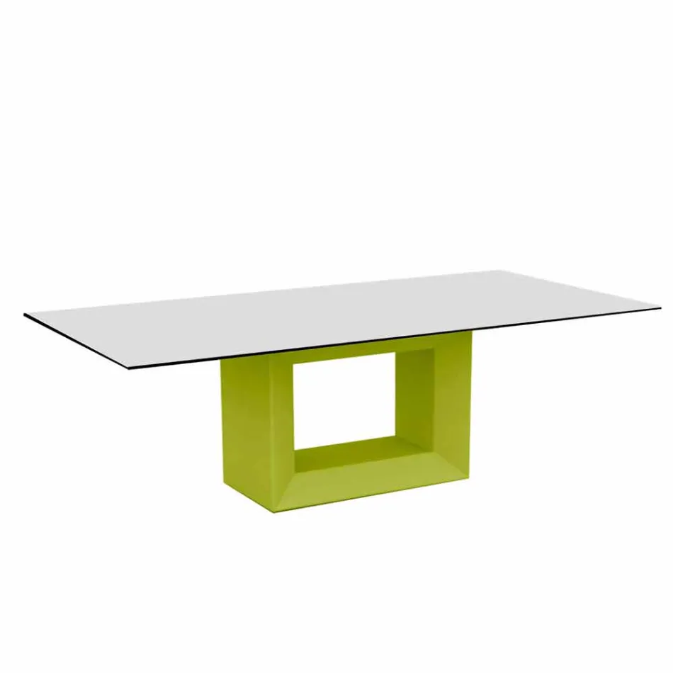 Outdoor table 200x100 cm Vela by Vondom, in polyethylene resin Viadurini