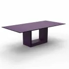 Outdoor table 200x100 cm Vela by Vondom, in polyethylene resin Viadurini