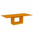 Outdoor table 200x100 cm Vela by Vondom, in polyethylene resin Viadurini