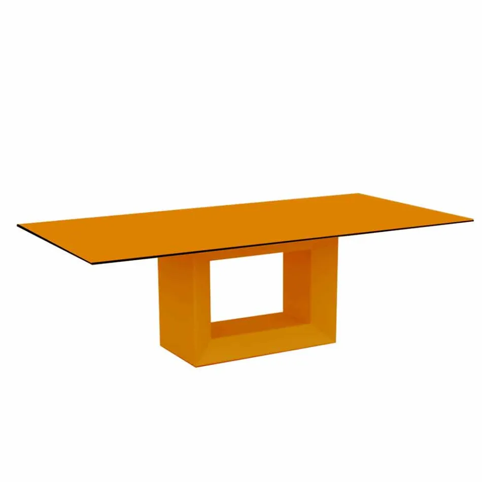Outdoor table 200x100 cm Vela by Vondom, in polyethylene resin Viadurini