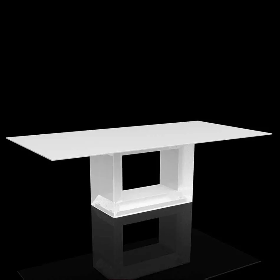 Outdoor table 200x100 cm Vela by Vondom, in polyethylene resin Viadurini