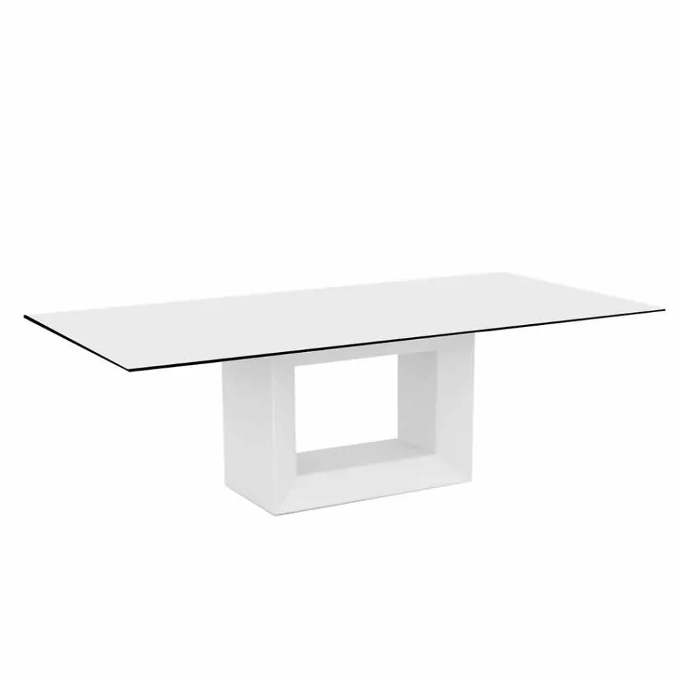 Outdoor table 200x100 cm Vela by Vondom, in polyethylene resin Viadurini