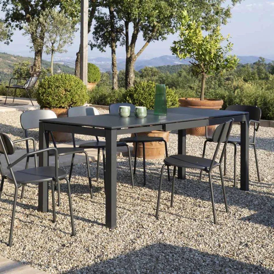 Outdoor Table Extendable to 250 cm in Metal Made in Italy - Beverly Viadurini