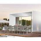 Extendable Outdoor Table Up to 240 cm in Aluminum Homemotion - Casper Viadurini