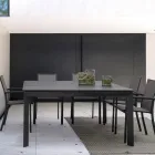 Extendable Outdoor Table up to 160 cm in Aluminium, Homemotion - Andries Viadurini
