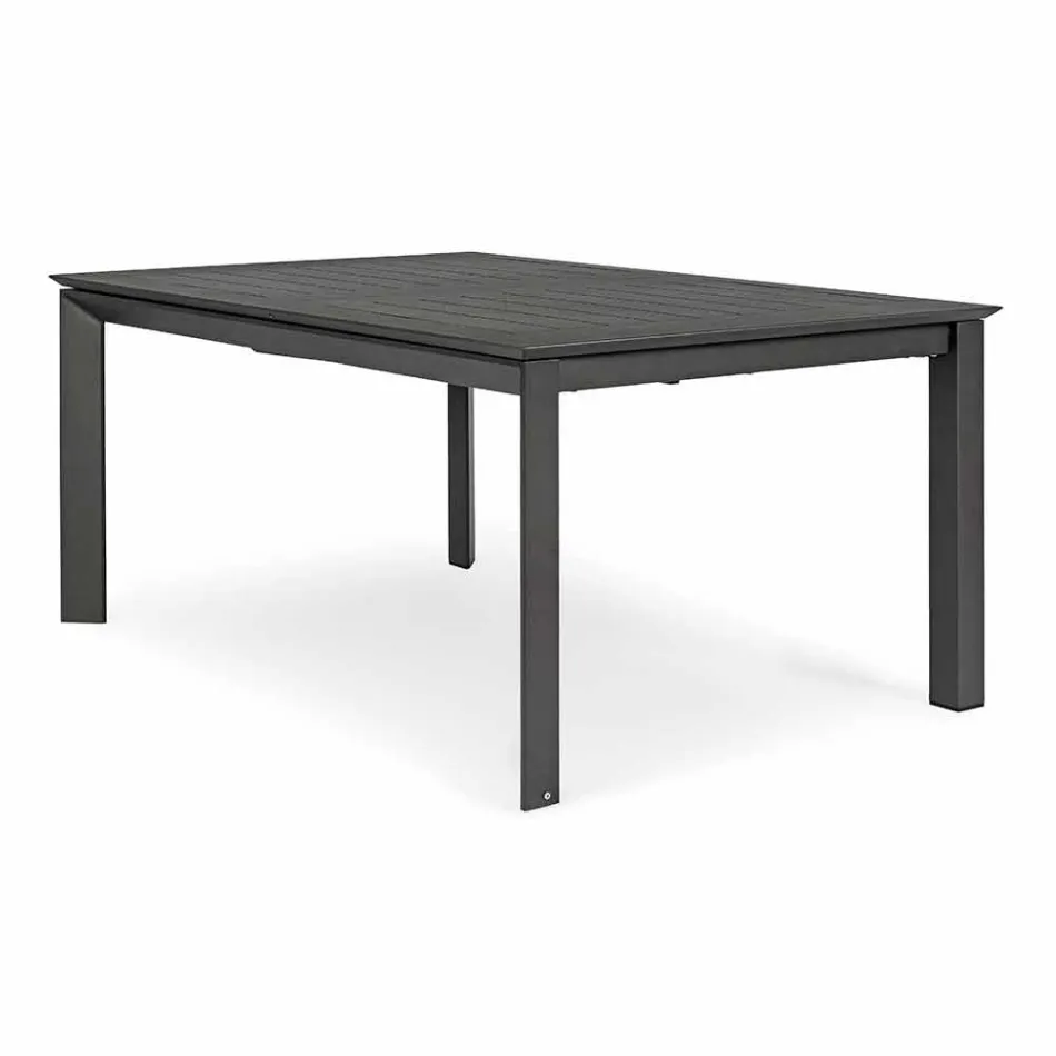Extendable Outdoor Table Up to 160 cm in Aluminum Homemotion - Andries Viadurini