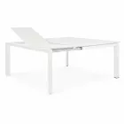 Extendable Outdoor Table Up to 160 cm in Aluminum Homemotion - Andries Viadurini
