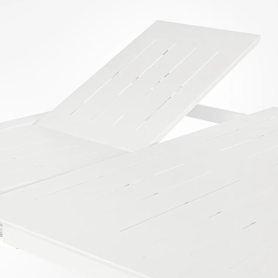 Extendable Outdoor Table up to 160 cm in Aluminium, Homemotion - Andries Viadurini