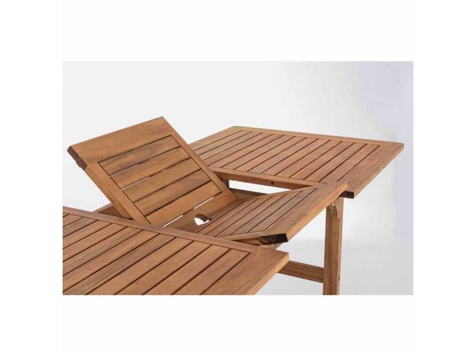 Extendable Outdoor Table Up to 160 cm in Acacia Wood - Cloud Viadurini
