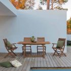 Extendable Outdoor Table Up to 160 cm in Acacia Wood - Cloud Viadurini