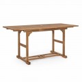 Extendable Outdoor Table Up to 160 cm in Acacia Wood - Cloud