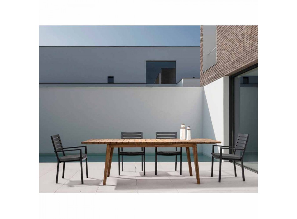 Extendable Outdoor Table Up to 240 cm in Acacia Wood - Howard Viadurini