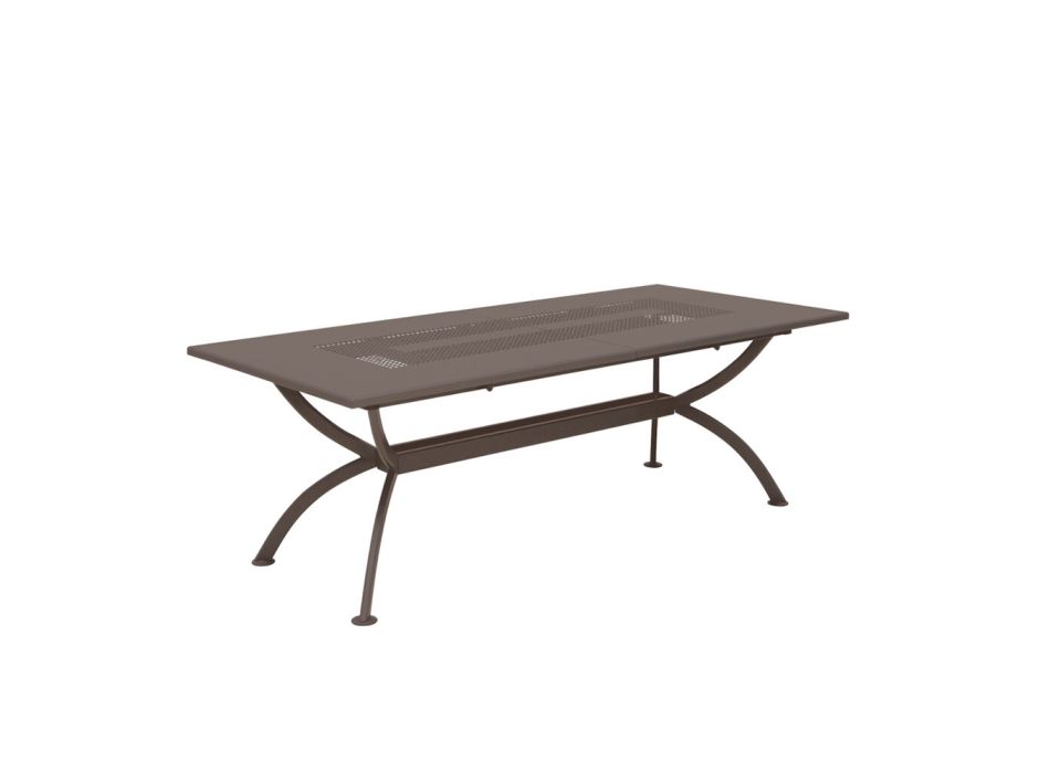 Extendable Outdoor Table Up to 320 cm in Galvanized Steel Made in Italy - Pearl Viadurini