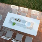 Extendable Outdoor Table Up to 320 cm in Galvanized Steel Made in Italy - Pearl Viadurini