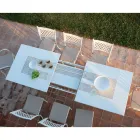 Extendable Outdoor Table Up to 320 cm in Galvanized Steel Made in Italy - Pearl Viadurini