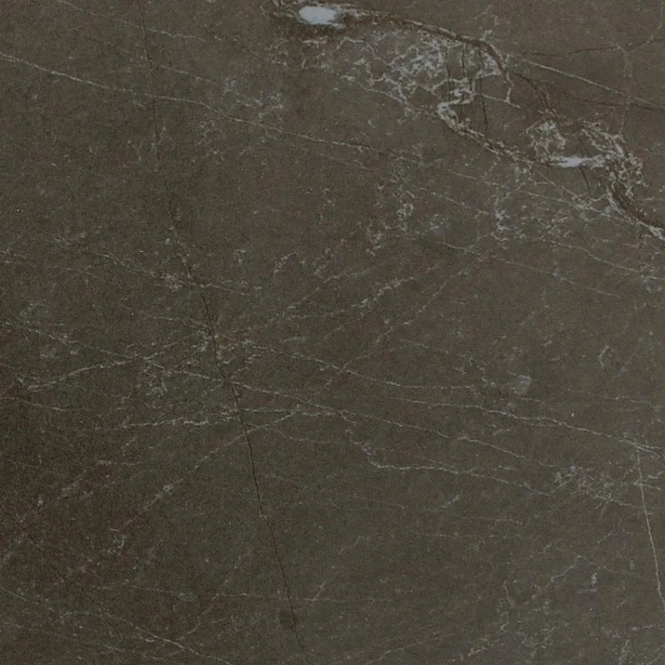 Outdoor Table with Wooden Base and Pulpis Brown Ceramic Top - Infinity Viadurini